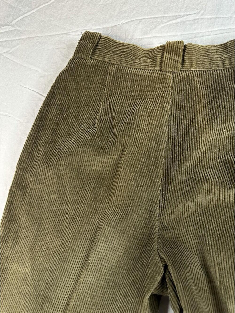 ✨🌿 Vintage Weathervane USA Olive Corduroy High Waist Pleated Pants Size 6🌿✨ - Picture 10 of 16